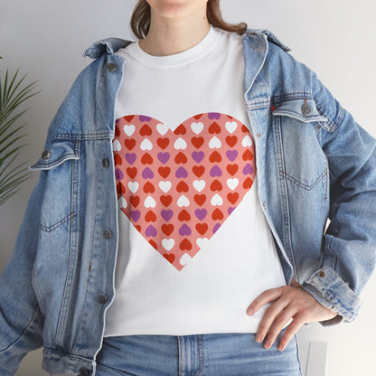 Triple Hearts Pink T-shirt: Embrace Love in Style (matching legging sold separately)