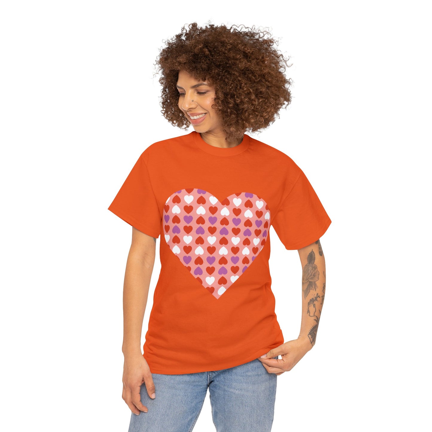 Triple Hearts Pink T-shirt: Embrace Love in Style (matching legging sold separately)