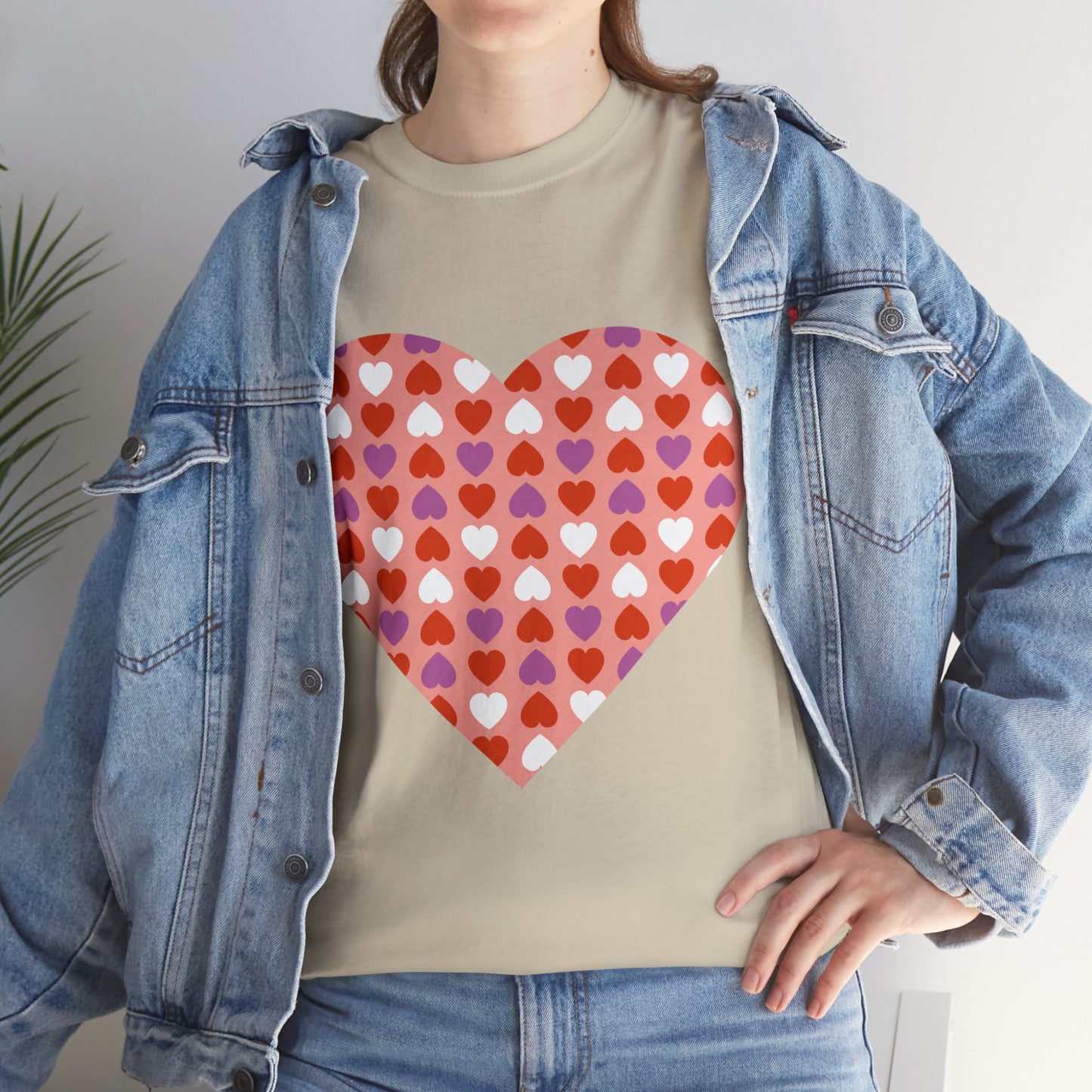 Triple Hearts Pink T-shirt: Embrace Love in Style (matching legging sold separately)