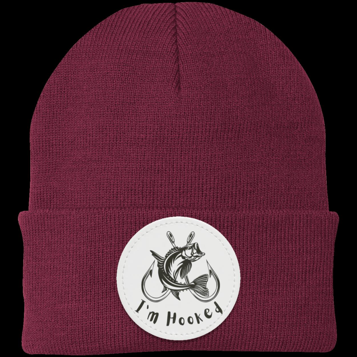 I'm Hooked Hat | For Fishing Lovers | Knit Cap - Patch