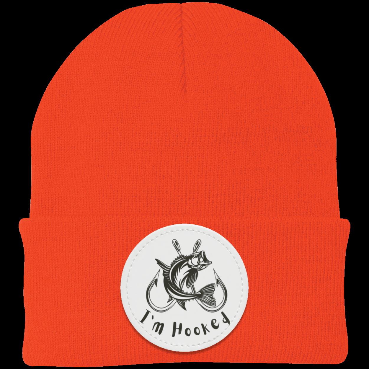 I'm Hooked Hat | For Fishing Lovers | Knit Cap - Patch