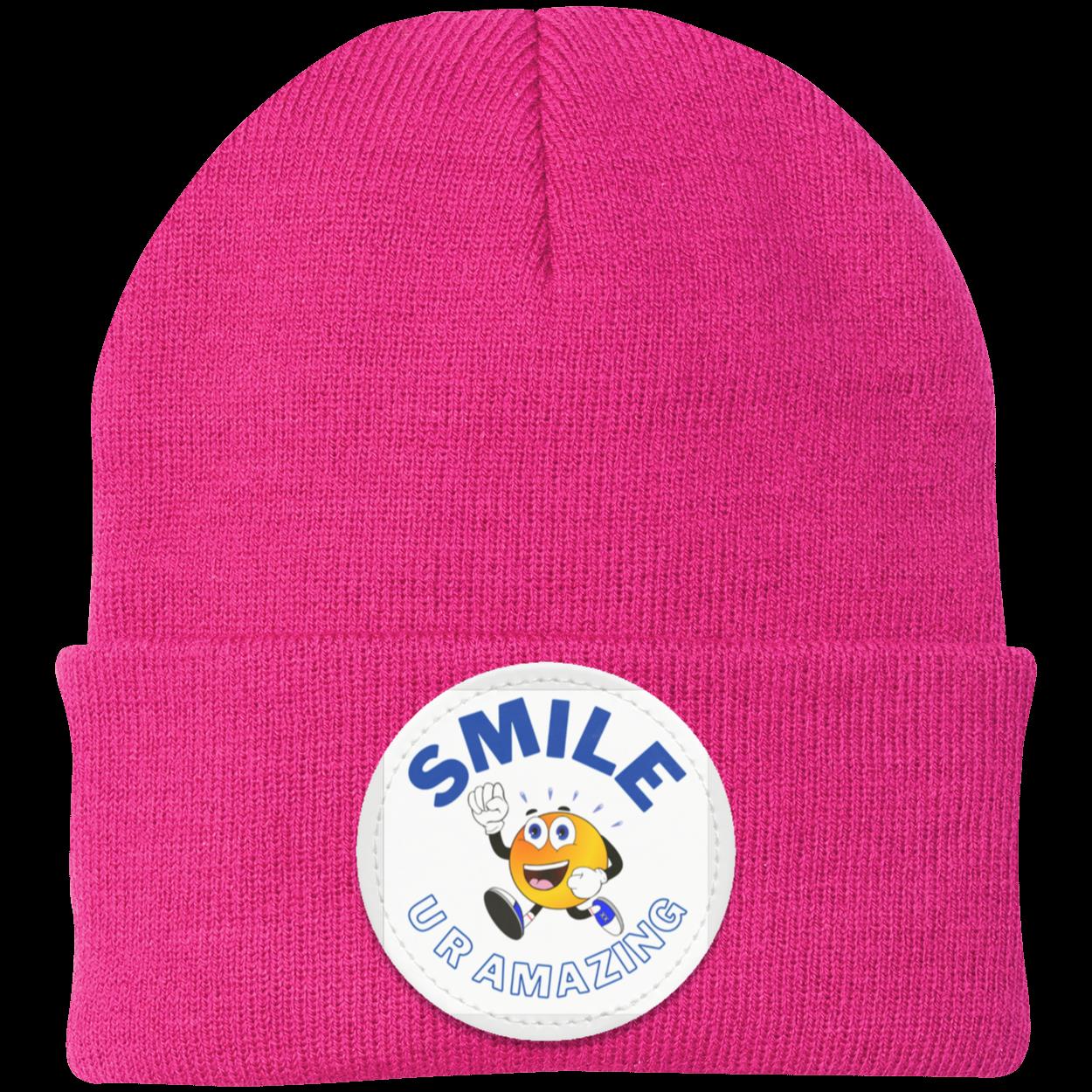 Smile! U R Amazing Hat | Knit Cap - Patch