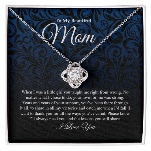 To My Beautiful Mom | Forever Love Necklace